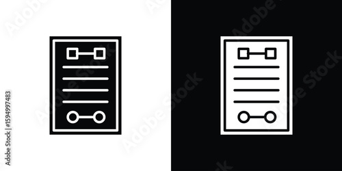 Smart contract icon concept. silhouette icon.