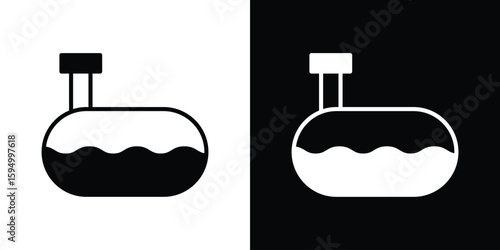 Sewerage tank icon concept. silhouette icon.