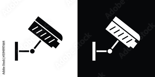 Security camera icon concept. silhouette icon.