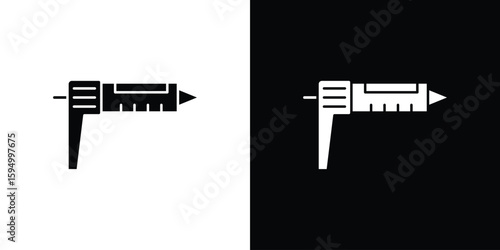 Sealants gun icon concept. silhouette icon.