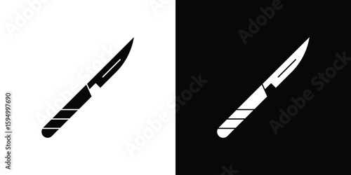Scalpel icon concept. silhouette icon.