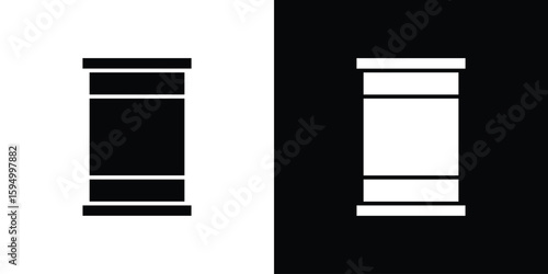 Roll up banners icon concept. silhouette icon.