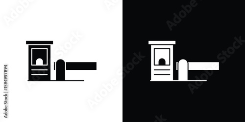 Road toll icon concept. silhouette icon.