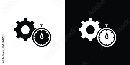 Productivity icon concept. silhouette icon.