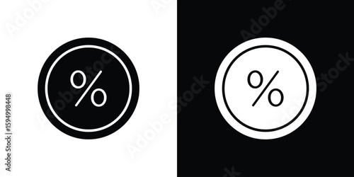 Percent icon concept. silhouette icon.