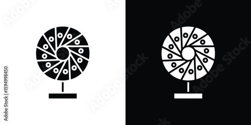 Perpetual motion icon concept. silhouette icon.