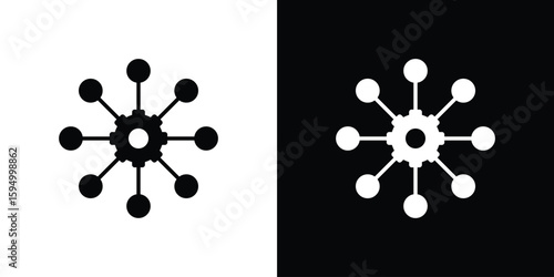 Multi channel icon concept. silhouette icon.