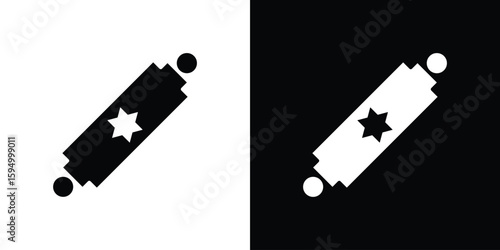 Mezuzah icon concept. silhouette icon.