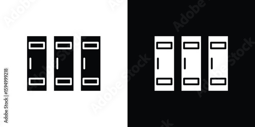 Lockers icon concept. silhouette icon.