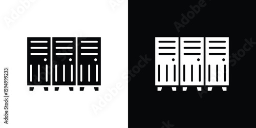Locker icon concept. silhouette icon.