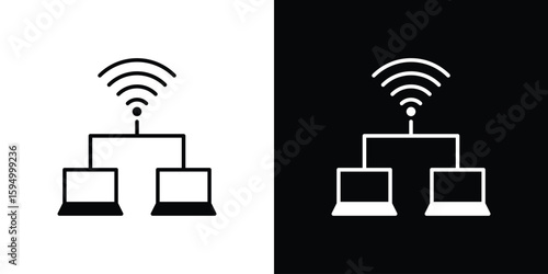 Local network icon concept. silhouette icon.