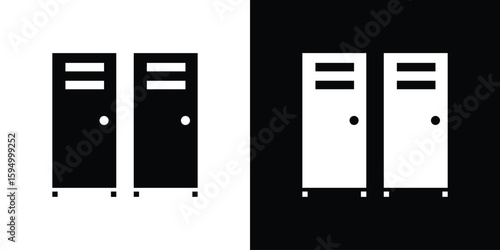 Locker icon concept. silhouette icon.