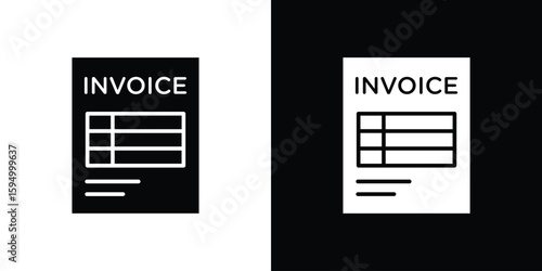 Invoice icon concept. silhouette icon.