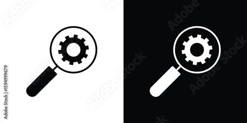 Investigate icon concept. silhouette icon.