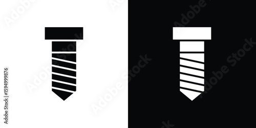 Implant Fixture icon concept. silhouette icon.