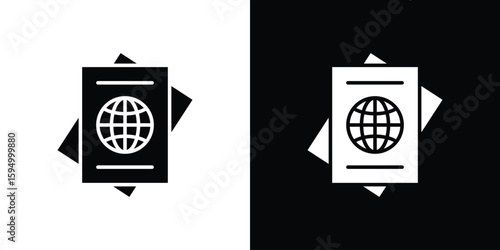 Immigration icon concept. silhouette icon.
