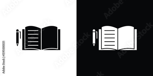 Homework icon concept. silhouette icon.