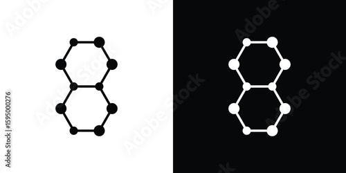 Graphene icon concept. silhouette icon.