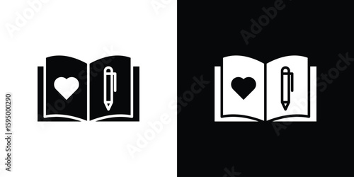 Guests book icon concept. silhouette icon.