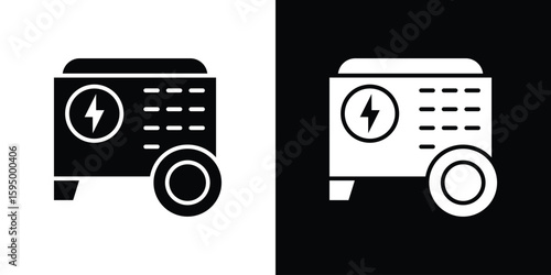 Generator icon concept. silhouette icon.