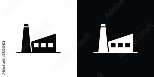 Factory icon concept. silhouette icon.