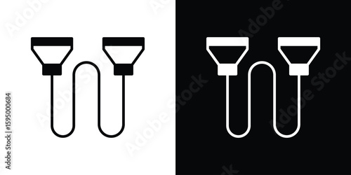 Exercise bands icon concept. silhouette icon.