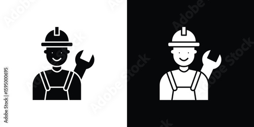 Engineer icon concept. silhouette icon.