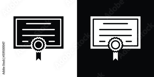 Diploma icon concept. silhouette icon.