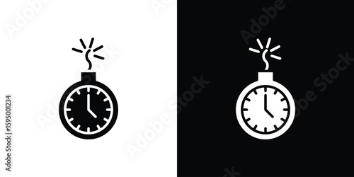 Deadline icon concept. silhouette icon.
