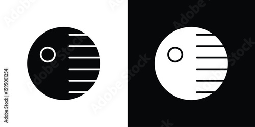 Death star icon concept. silhouette icon.