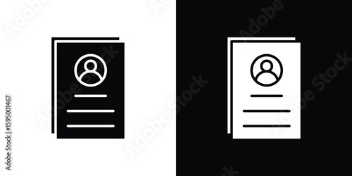 Curriculum icon concept. silhouette icon.