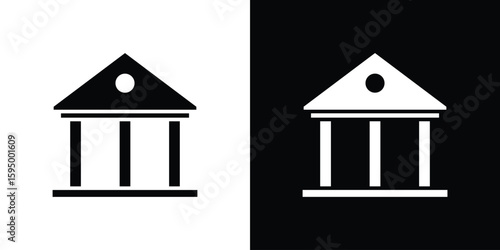 Courthouse icon concept. silhouette icon.