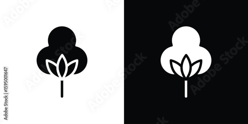 Cotton icon concept. silhouette icon.