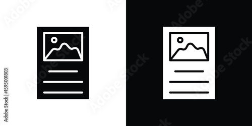 Content icon concept. silhouette icon.
