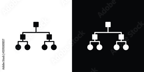 Consolidation icon concept. silhouette icon.