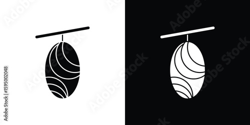 Cocoon icon concept. silhouette icon.