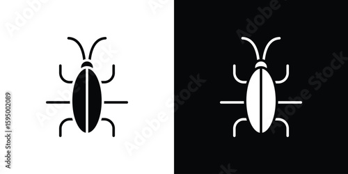 Cockroach icon concept. silhouette icon.