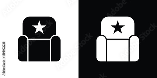 Cinema seat icon concept. silhouette icon.