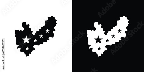 China map icon concept. silhouette icon.