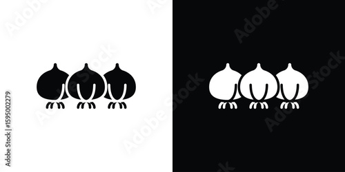 Chickpeas hummus icon concept. silhouette icon.