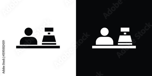 Cashier icon concept. silhouette icon.