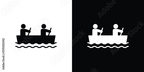 Boat race icon concept. silhouette icon.