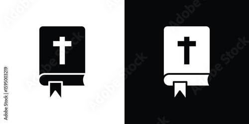 Bible icon concept. silhouette icon.