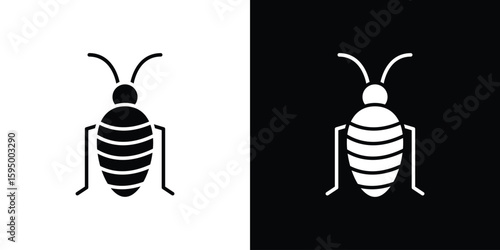 Bedbug icon concept. silhouette icon.