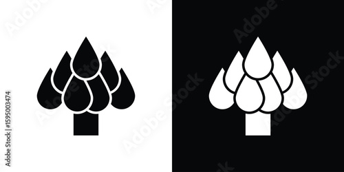 Artichoke icon concept. silhouette icon.