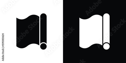 Aluminum foil icon concept. silhouette icon.