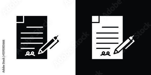 Agreement icon concept. silhouette icon.