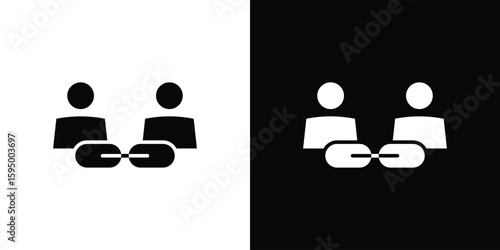 Affiliate link icon concept. silhouette icon.