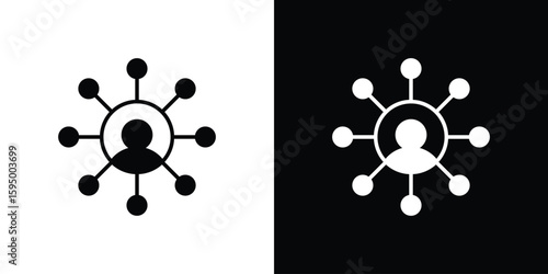 Affiliate link icon concept. silhouette icon.