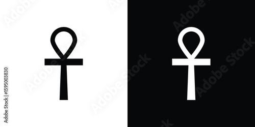 Ankh icon concept. silhouette icon.